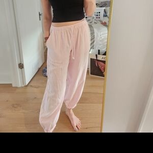 Aritzia -Little Moon AirPlush Cotton™ Sail Pant Pink Joggers